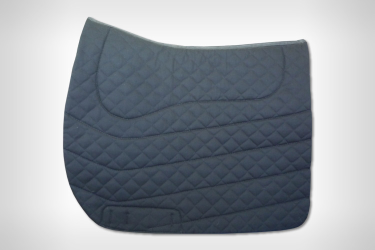 English saddle pads - SWEAT-WICKING non-slip Dressage saddle pad with cotton lining and leather reinforcements