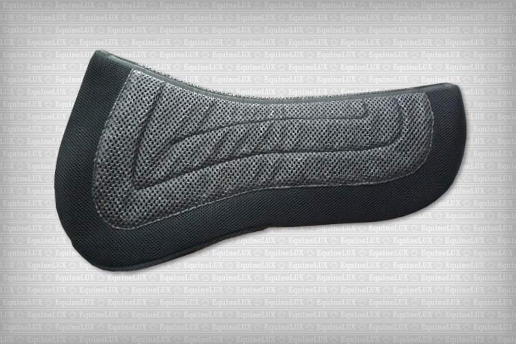 English saddle pads - REVERSIBLE half pad - two-color non-slip Dressage half pad with pockets for shims