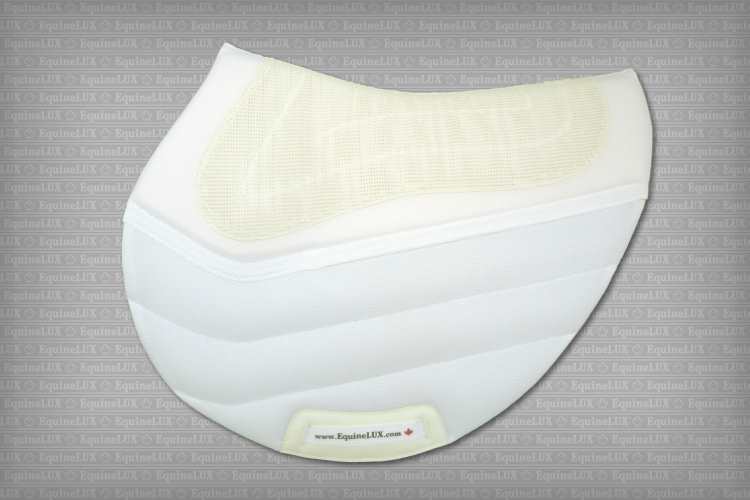 Contoured English saddle pads - SHOCK-ABSORBING non-slip Eventing / Cross-Country saddle pad with pockets for shims, cotton lining, leather reinforcements