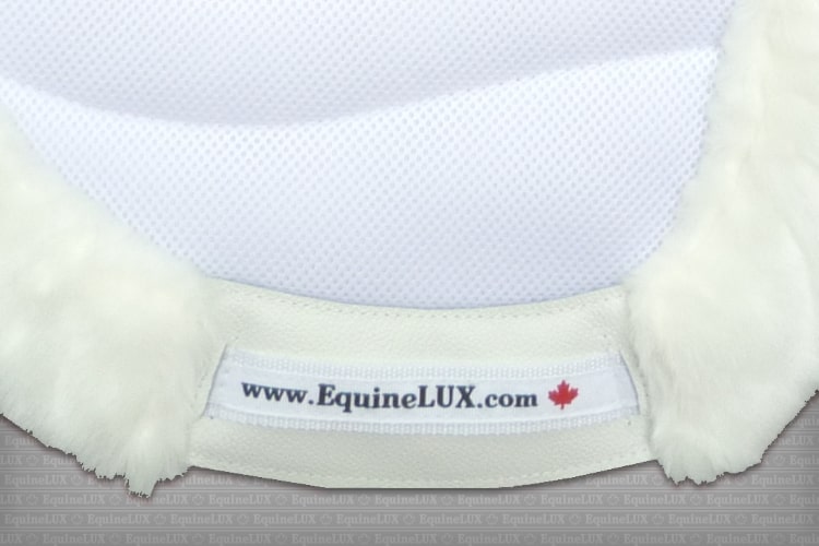 Contoured English saddle pads - EDGE-CONTOURED non-slip Hunter saddle pad with HR foam layer, fleece roll, cotton lining, and leather reinforcements