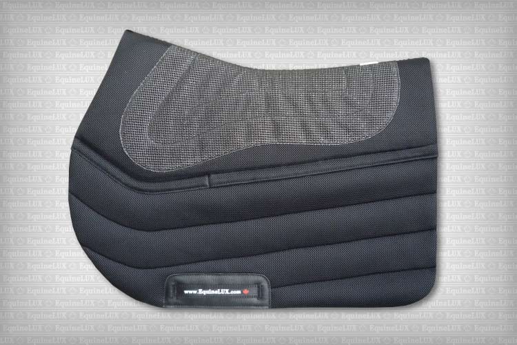 English saddle pads - SHOCK-REDUCING non-slip Jumper saddle pad with pockets for shims, cotton lining, leather reinforcements