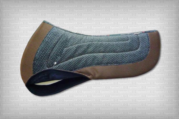 English saddle pads - REVERSIBLE half pad - two-color non-slip Jumper half pad with pockets for shims