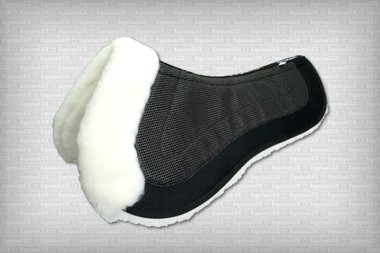 Jumper Sheepskin half pad with sheepskin pommel roll and sheepskin underside (black)